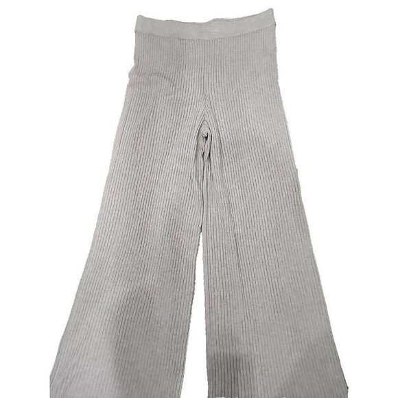 The Drop Sweater Pants Catalina Pull-On Rib Flare Beige NWOT Women's Large - Picture 2 of 10